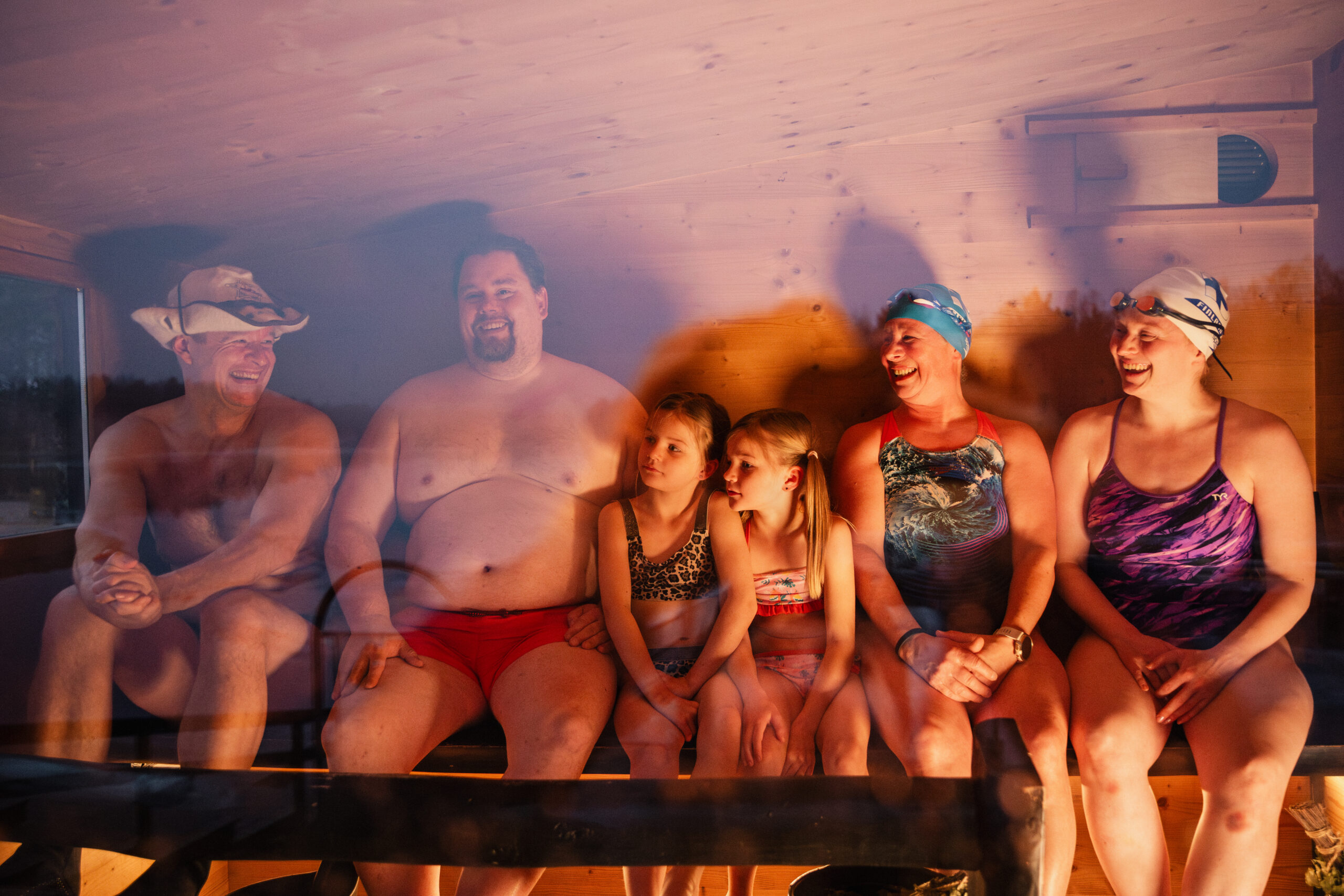 Sauna en vinterkveld i Nord-Finland